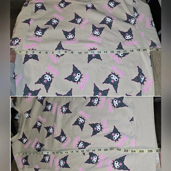 Kuromi by San Rio Bioworld Crewneck Sweatshirt Allover Printed Graphic Women's S - Picture 5 of 6